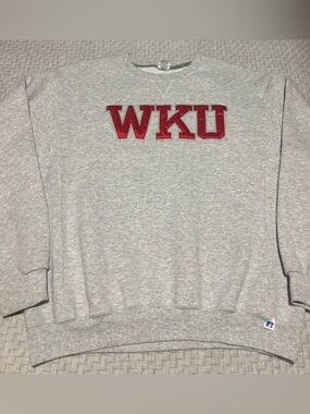 Vintage Russell Athletic Western Kentucky University Embroidered Crewneck Large
